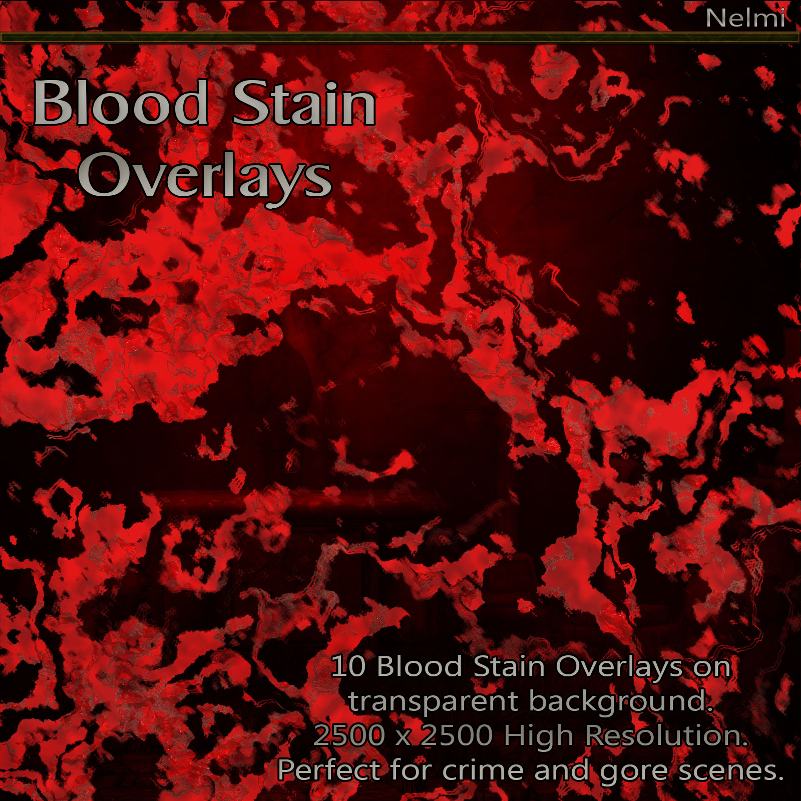 Merchant Resource: 10 Blood Stains on Transparent Background by N/A