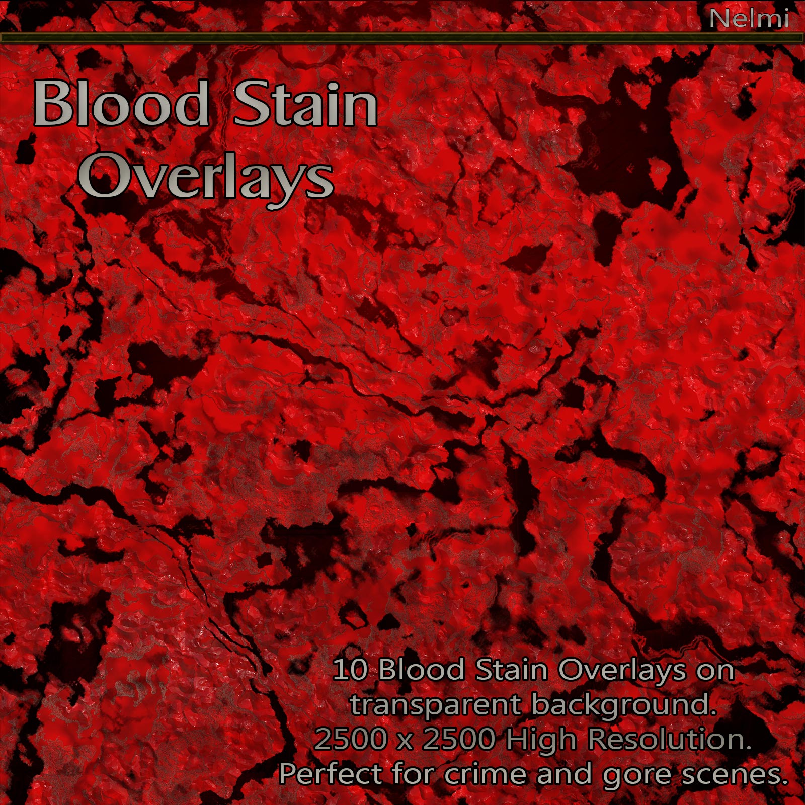Merchant Resource: 10 Blood Stains on Transparent Background by N/A