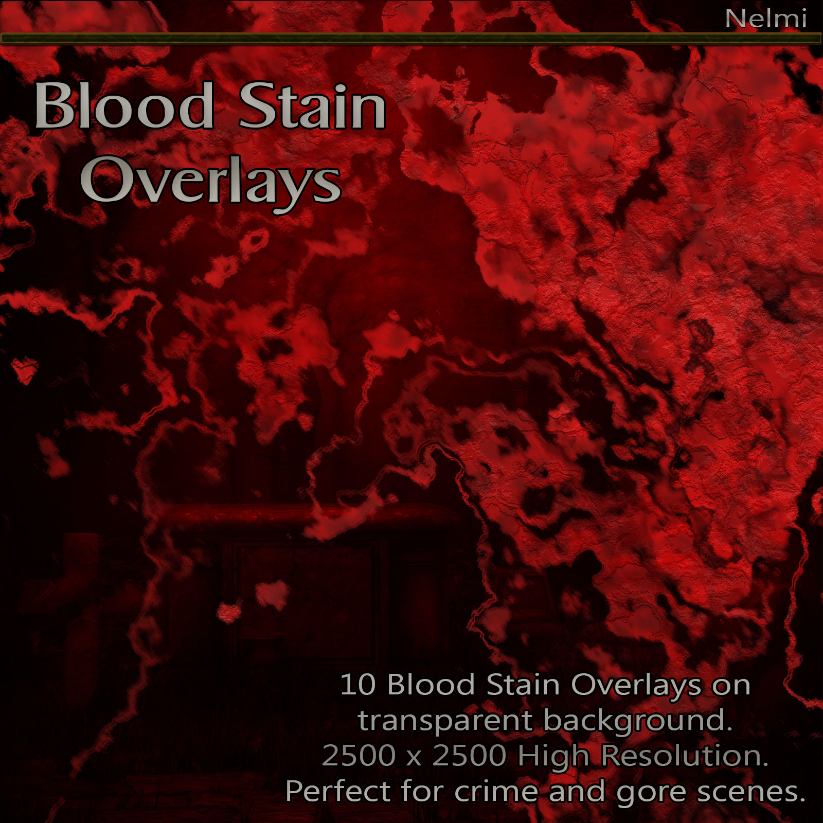 Merchant Resource: 10 Blood Stains on Transparent Background by N/A