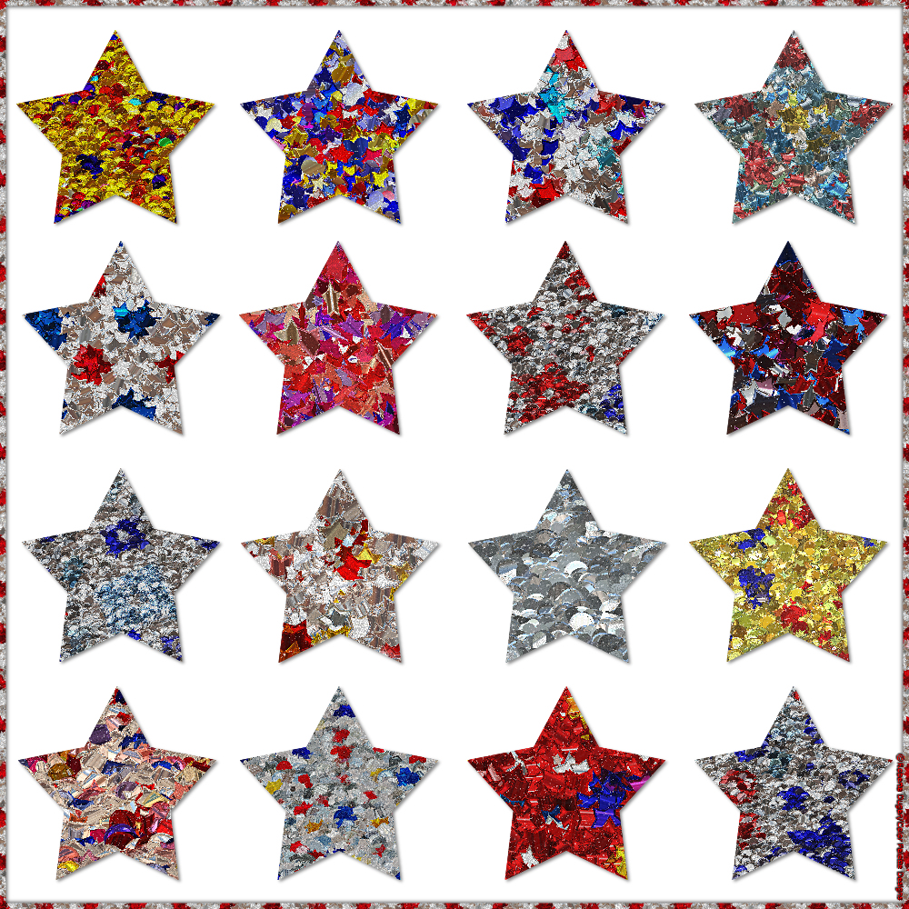 Patriotic Glitterized Seamless Textures by N/A