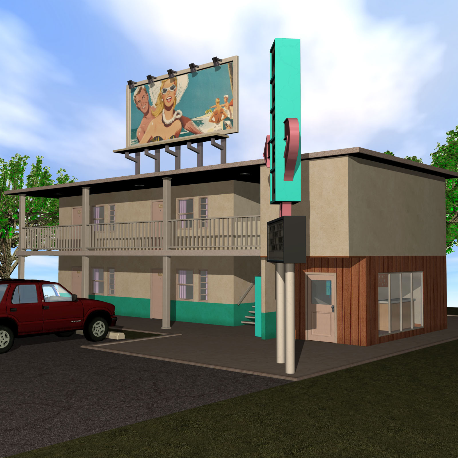 Retro-Motel Building Set by N/A