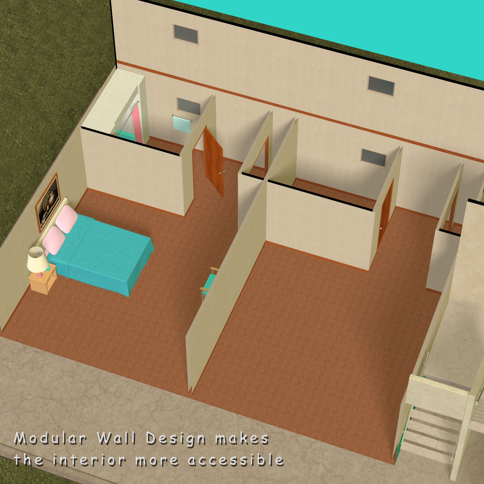 Retro-Motel Building Set by N/A