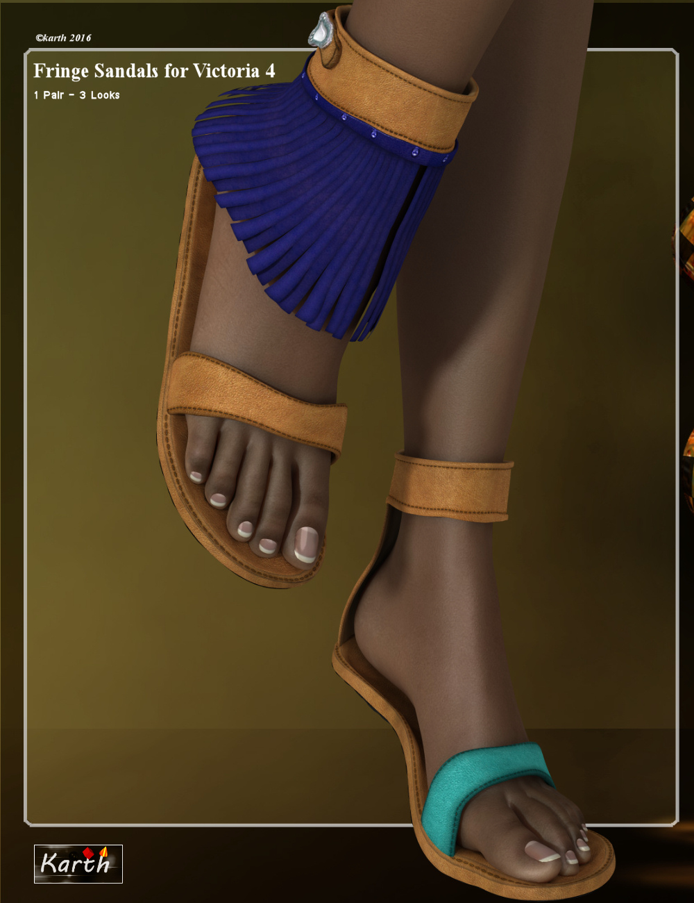 By Request : Fringe Sandals for V4 by N/A