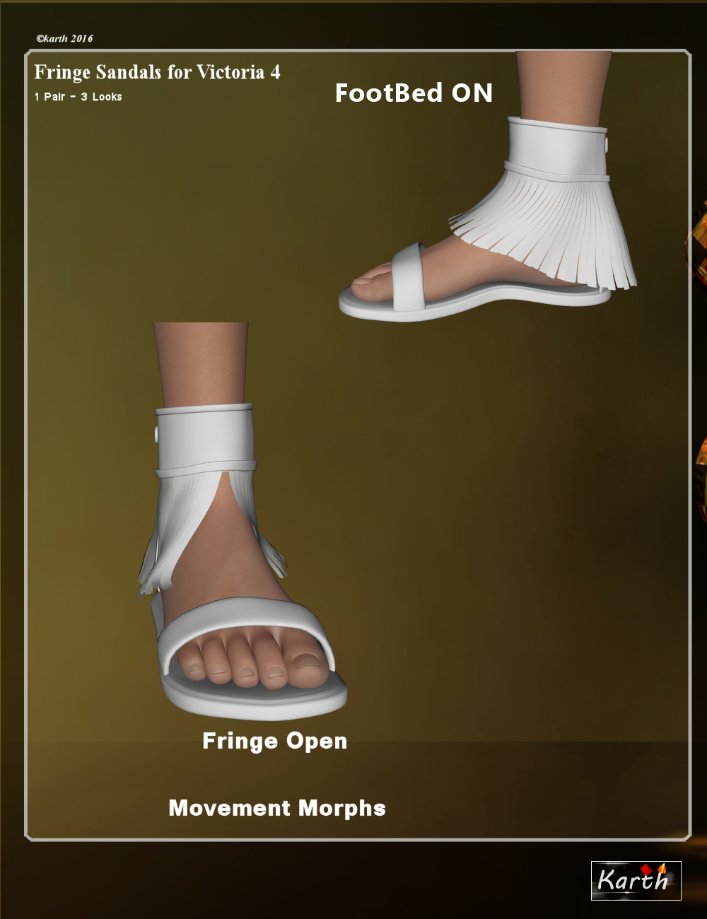 By Request : Fringe Sandals for V4 by N/A