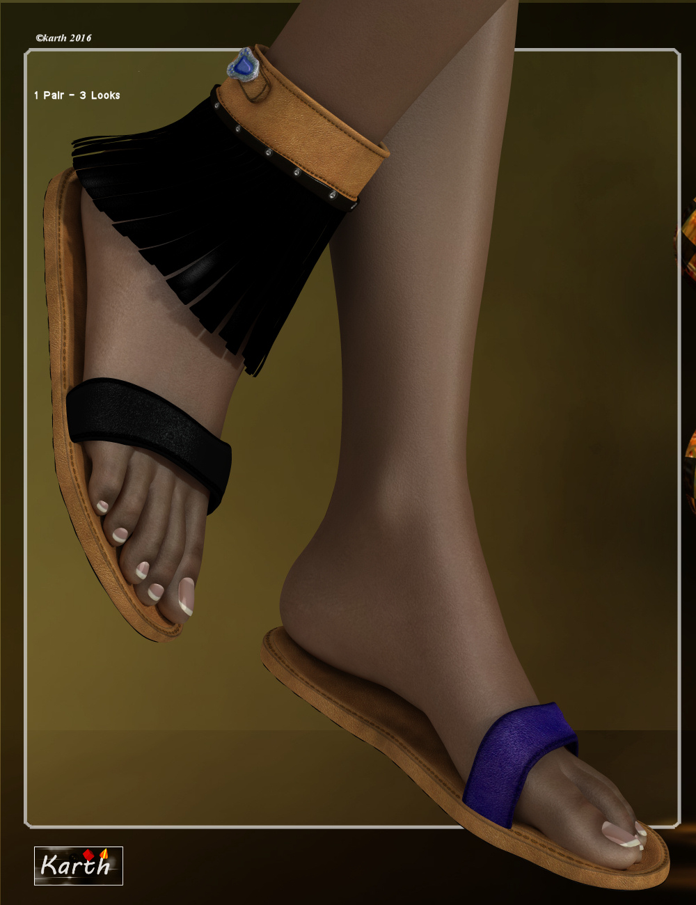 By Request : Fringe Sandals for V4 by N/A
