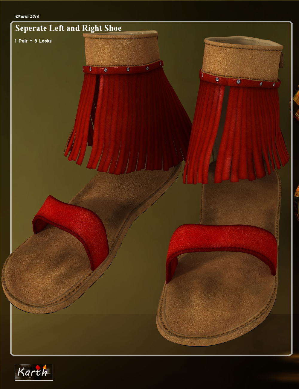 By Request : Fringe Sandals for V4 by N/A