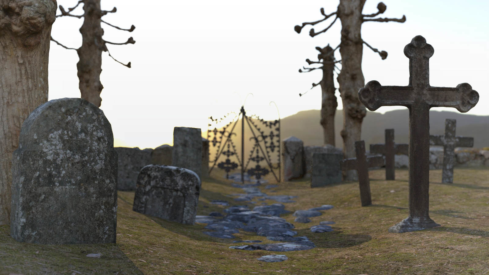 3D Scenery: Classic Cemetery by N/A