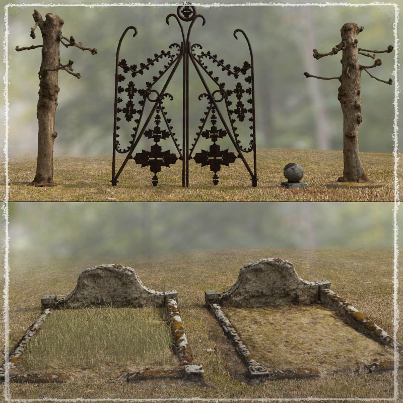 3D Scenery: Classic Cemetery by N/A