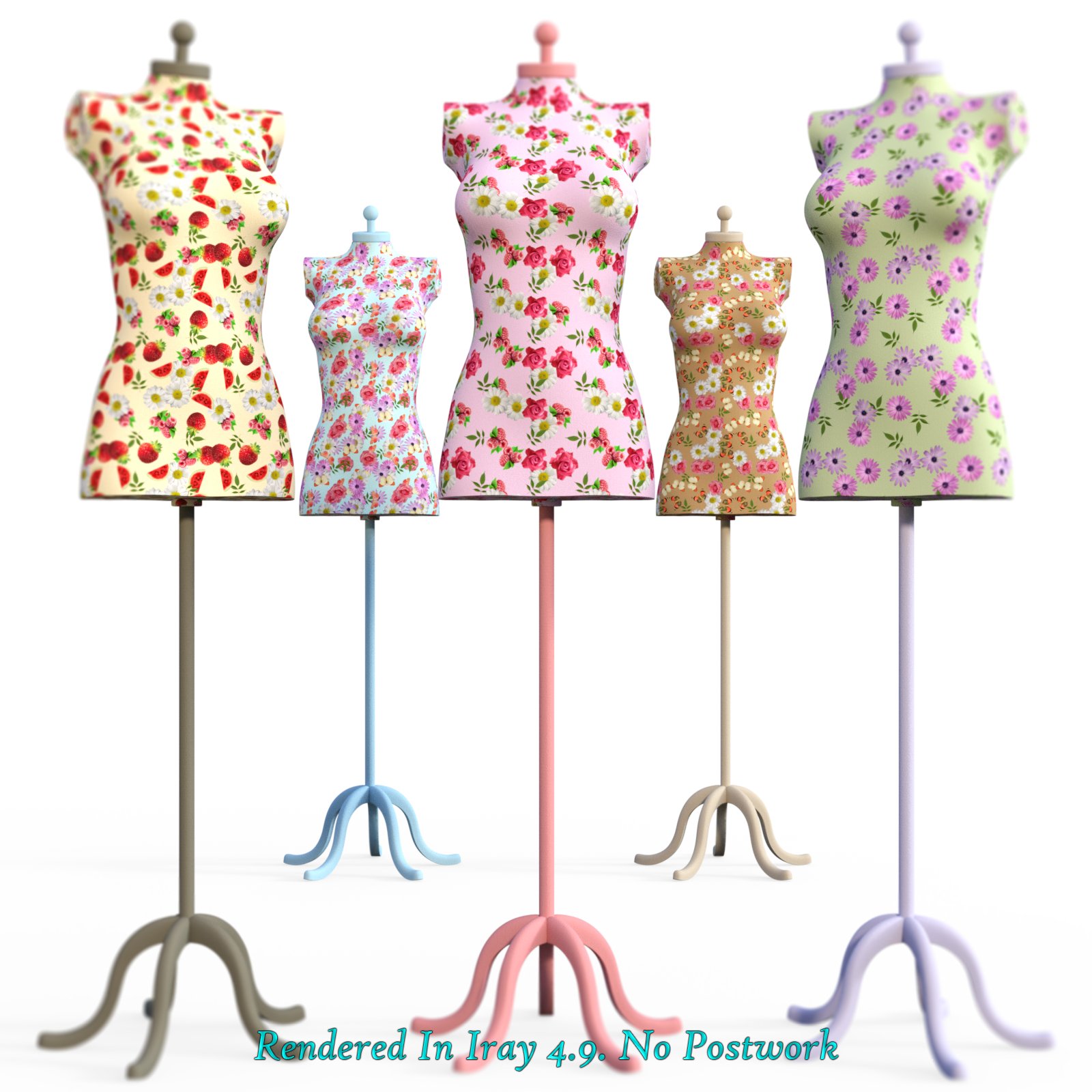 Summer Floral Fabric Shaders For Iray 4.9 - Merchant Resource by N/A