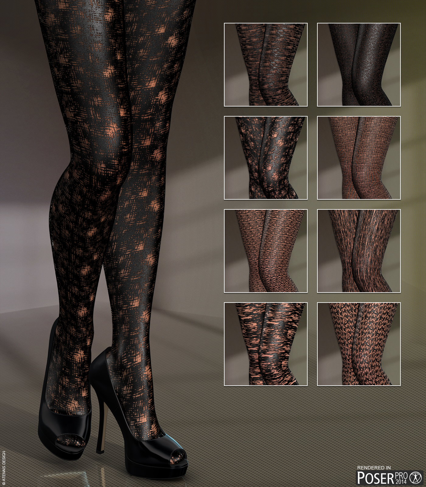 Poser - Gothic Pantyhose by N/A