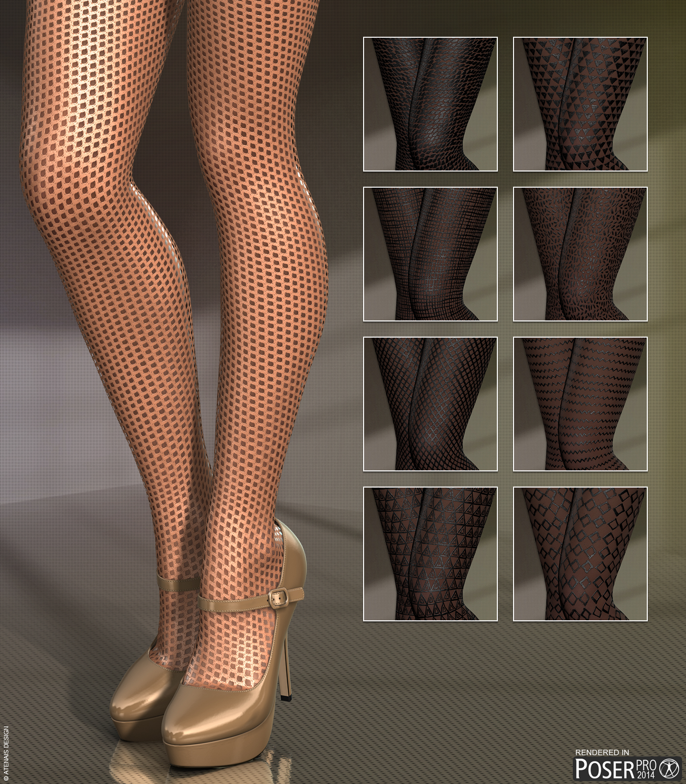 Poser - Gothic Pantyhose by N/A