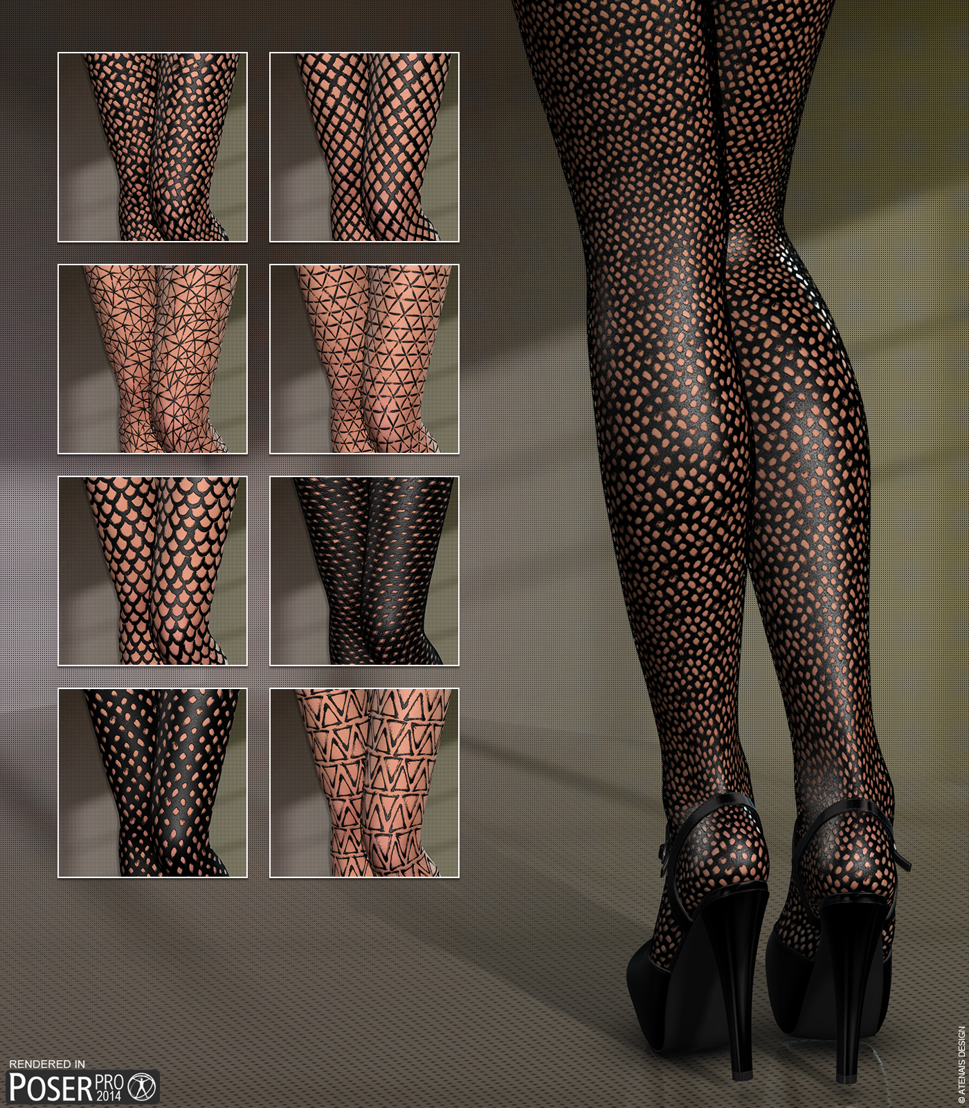 Poser - Gothic Pantyhose by N/A