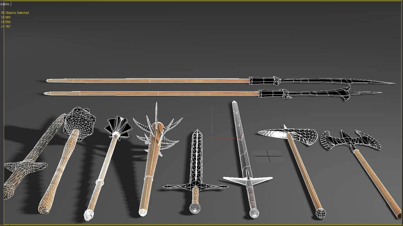 Melee Weapons - 10 models for games by N/A