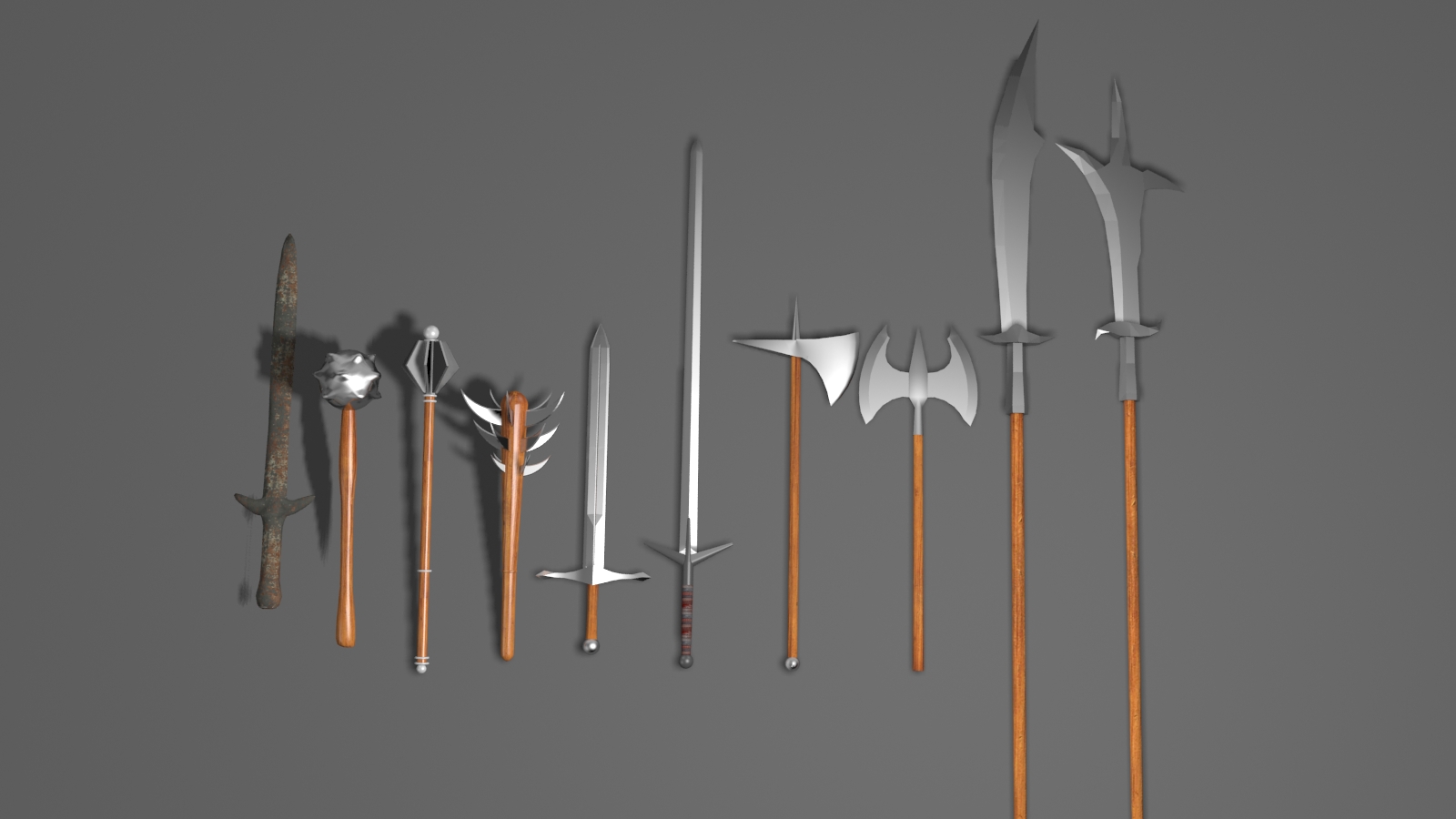 Melee Weapons - 10 models for games by N/A