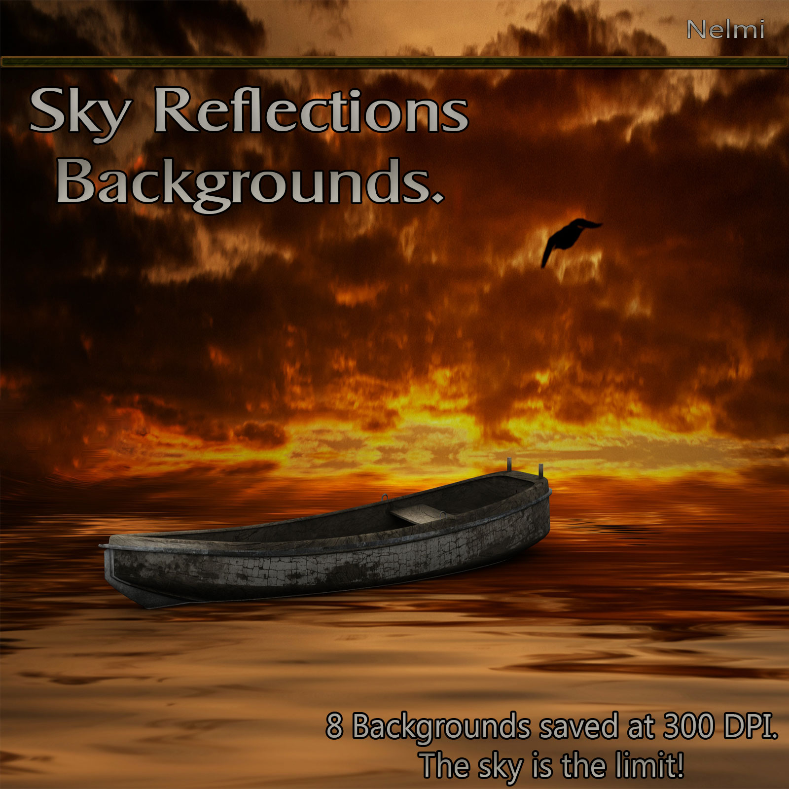 8 Sky Reflections Backgrounds by N/A