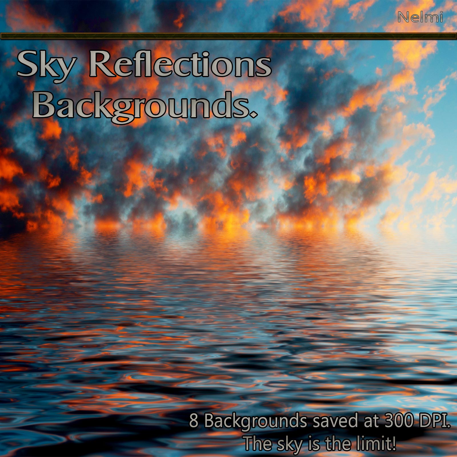 8 Sky Reflections Backgrounds by N/A