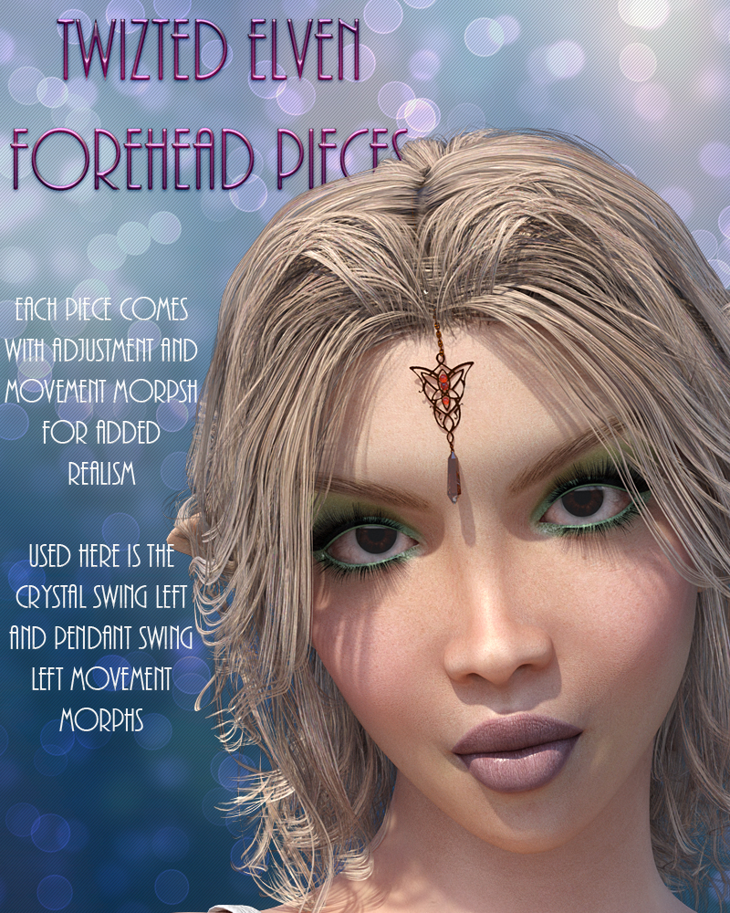 Twizted Elven Forehead Pieces by N/A