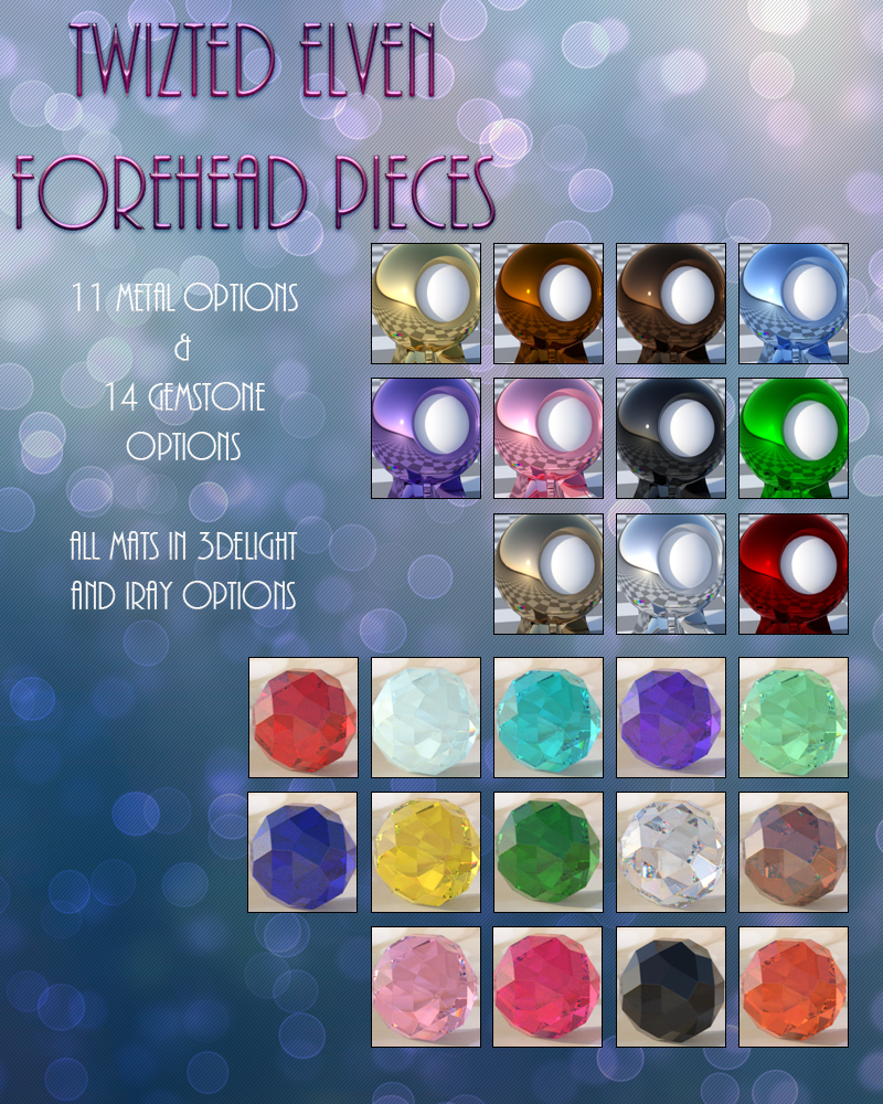 Twizted Elven Forehead Pieces by N/A