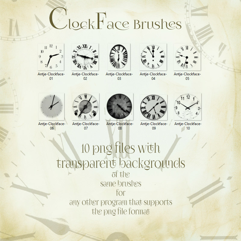 Clockface Brushes by N/A
