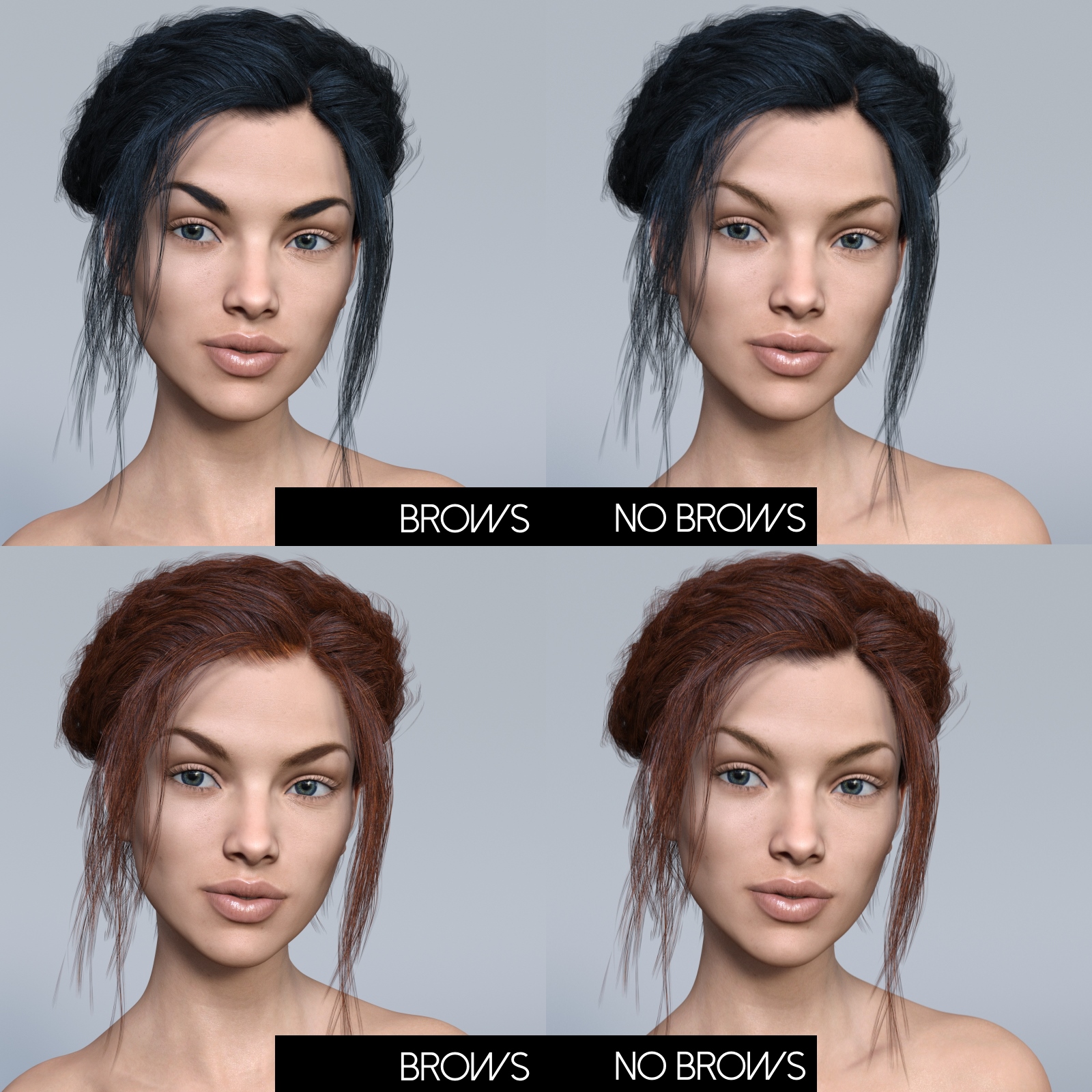 Oh My Brows Morphing Eyebrows for Genesis 3 Female by N/A
