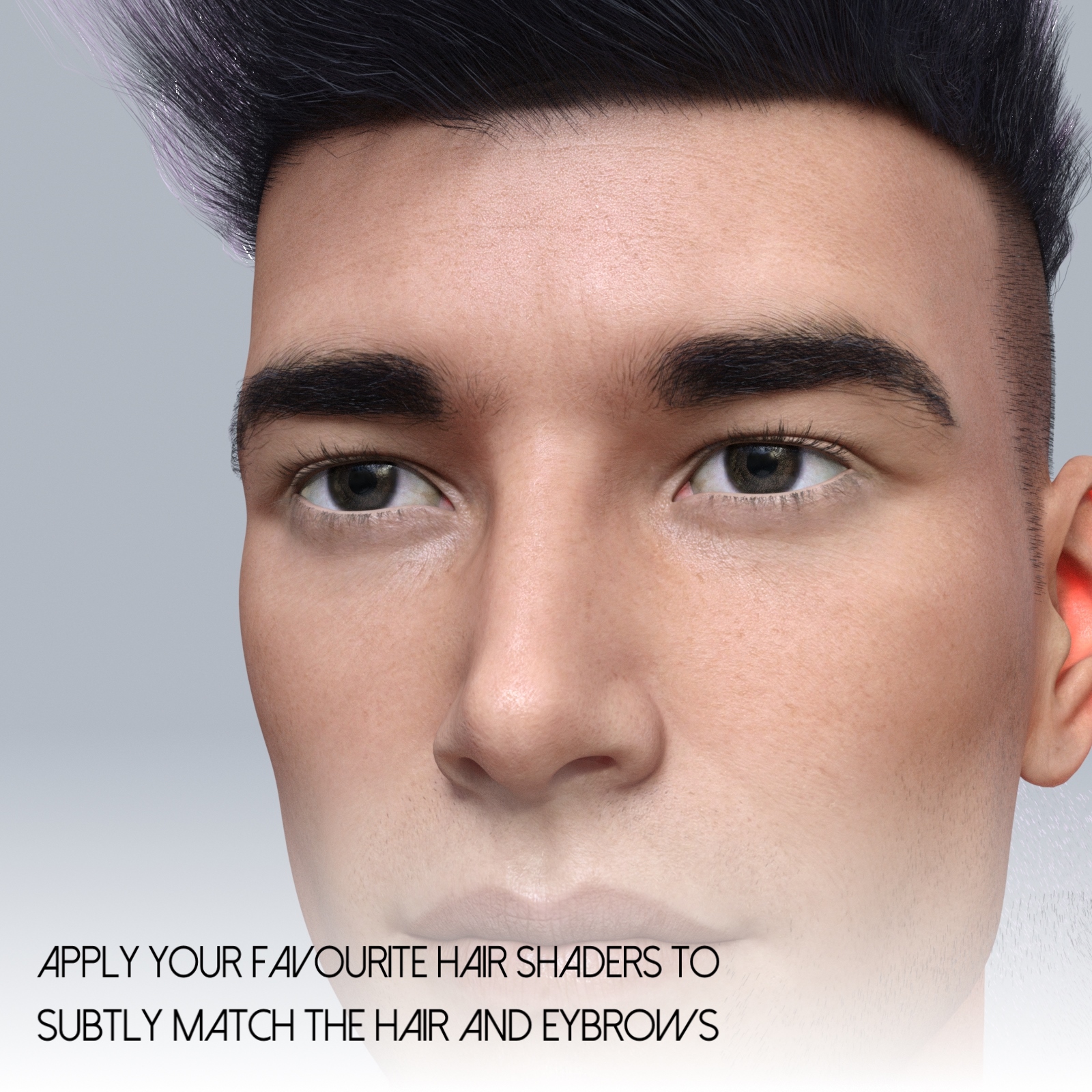 Oh My Brows Morphing Eyebrows for Genesis 3 Male by N/A