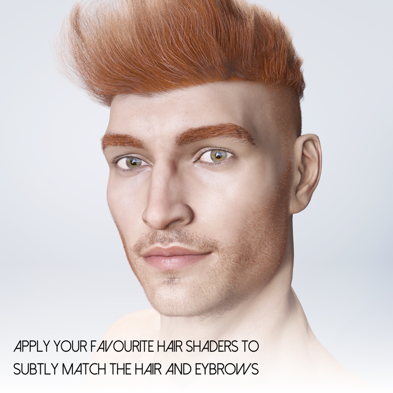 Oh My Brows Morphing Eyebrows for Genesis 3 Male by N/A