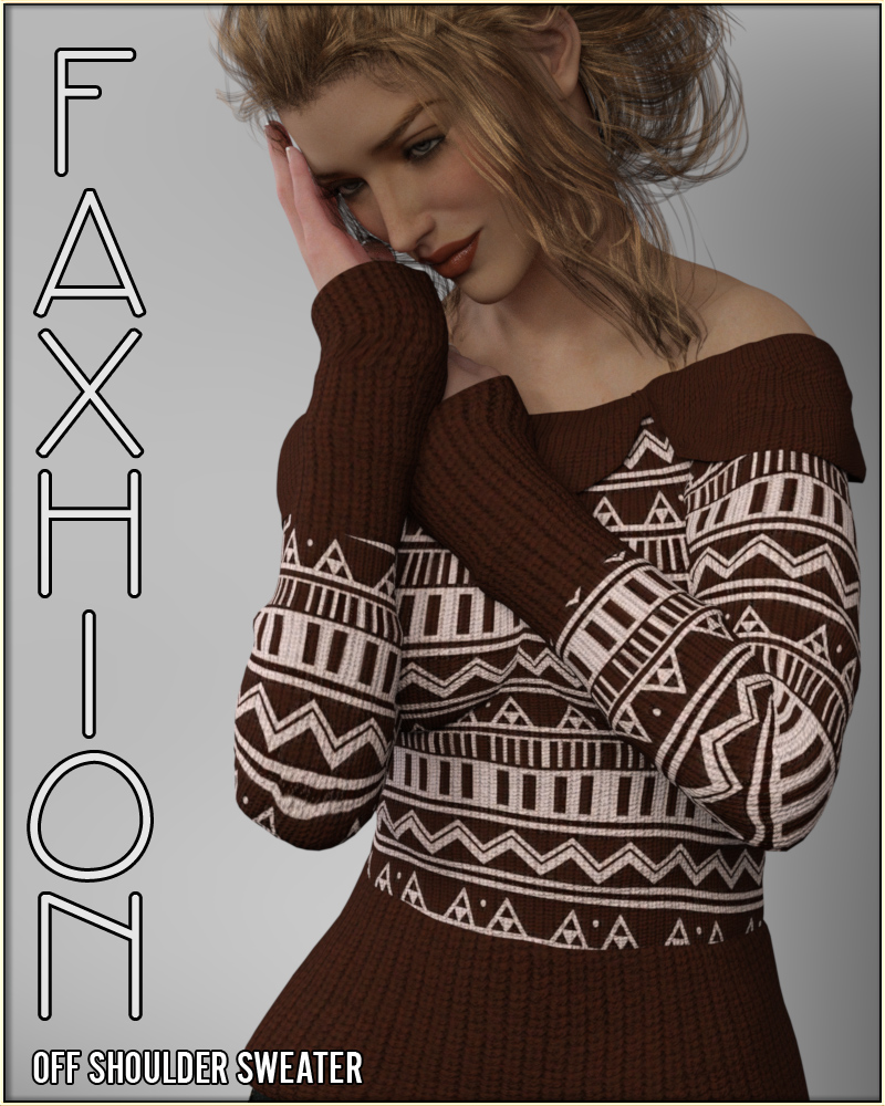 Faxhion - Off Shoulder Sweater by N/A