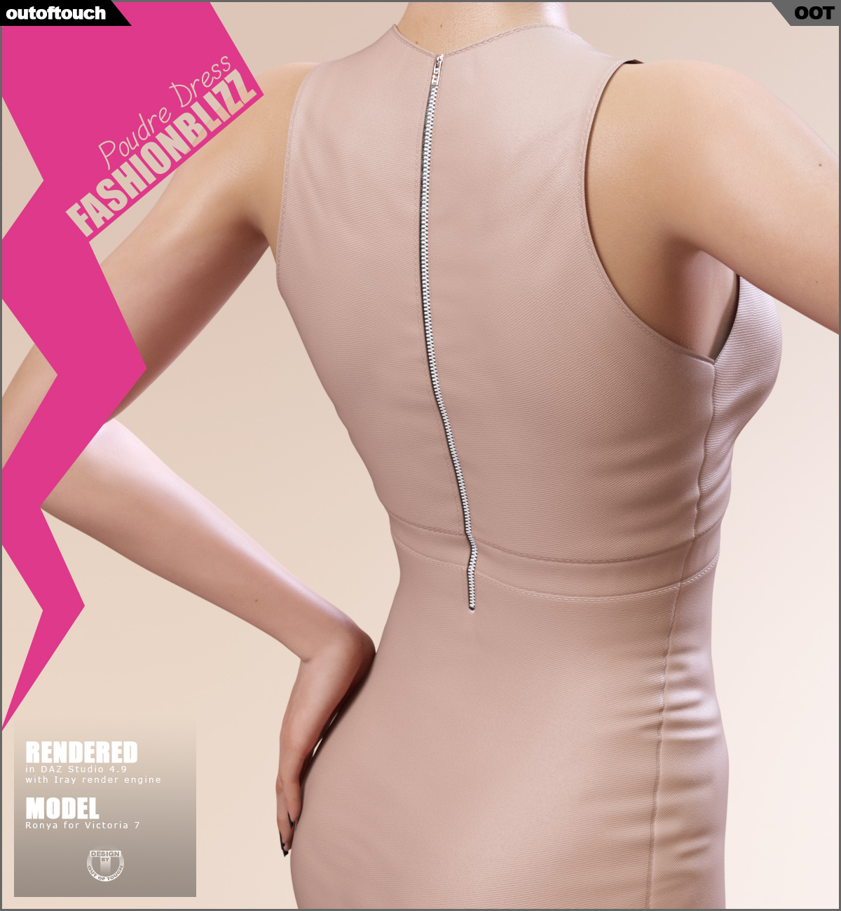Fashion Blizz: Poudre Dress for Genesis 3 Female(s) by N/A