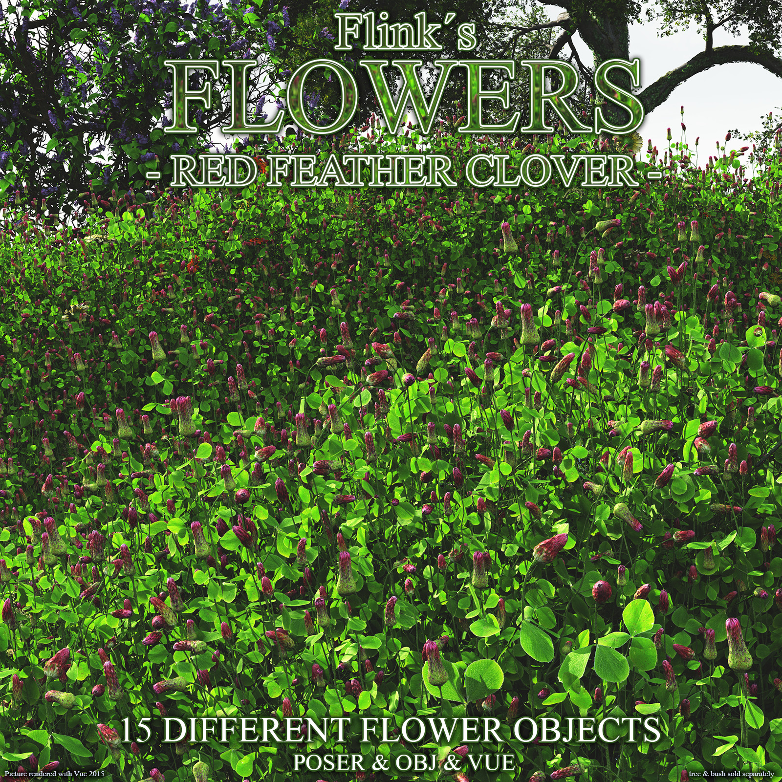Flinks Flowers - Flower 1 - Red Feather Clover by N/A