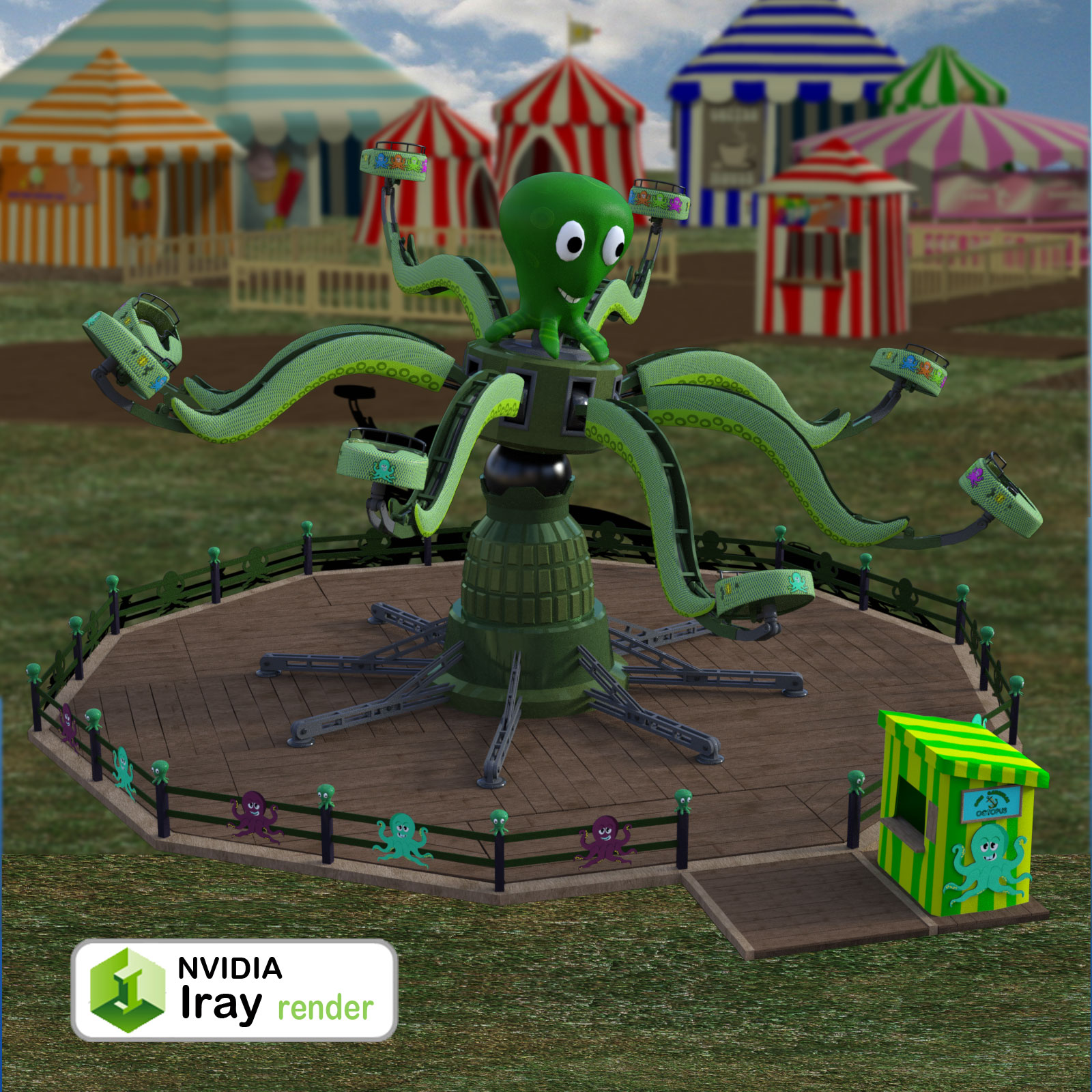 Otis Carnival Fun Octopus Ride by N/A