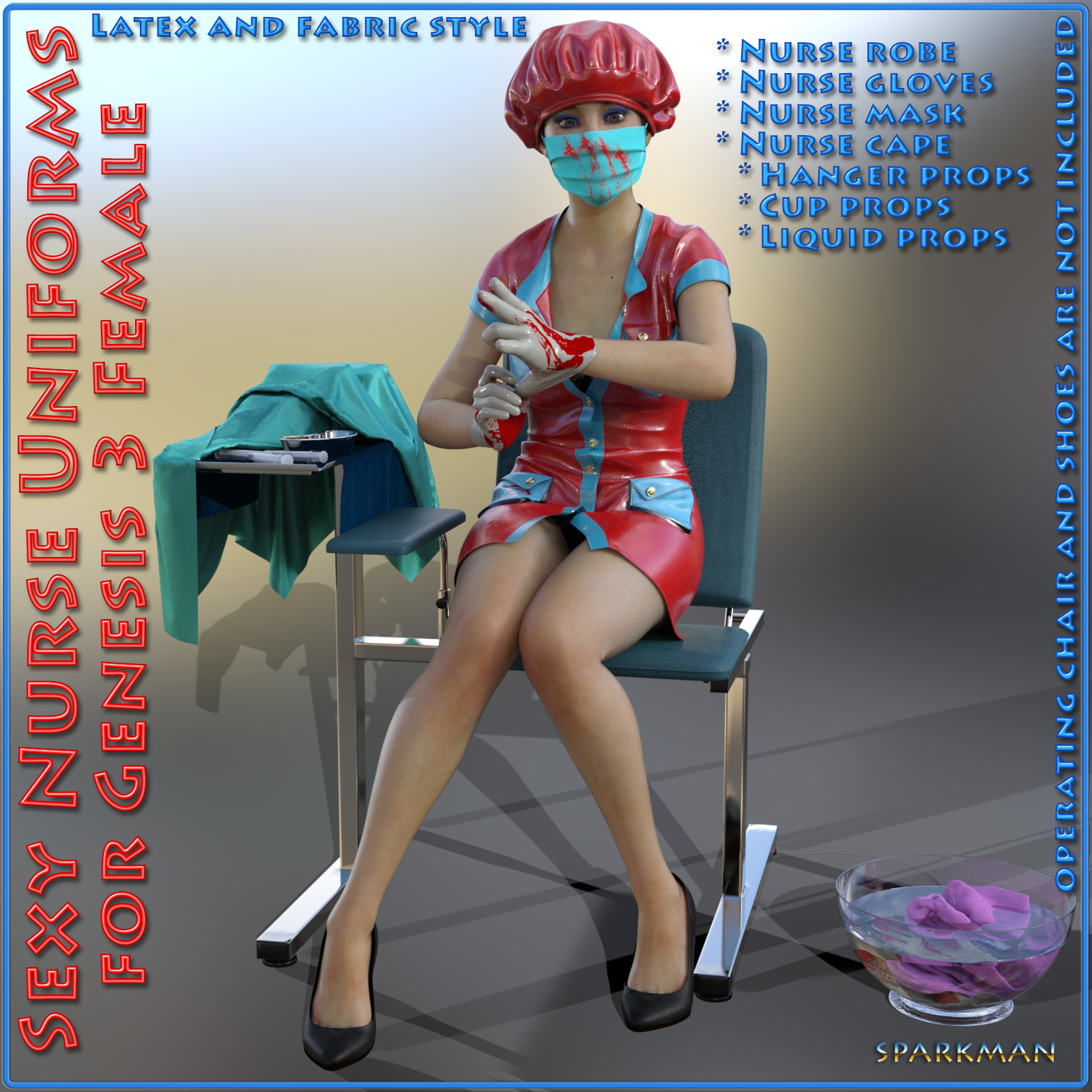 Sexy Nurse Uniform for Genesis 3 Female(s) by N/A