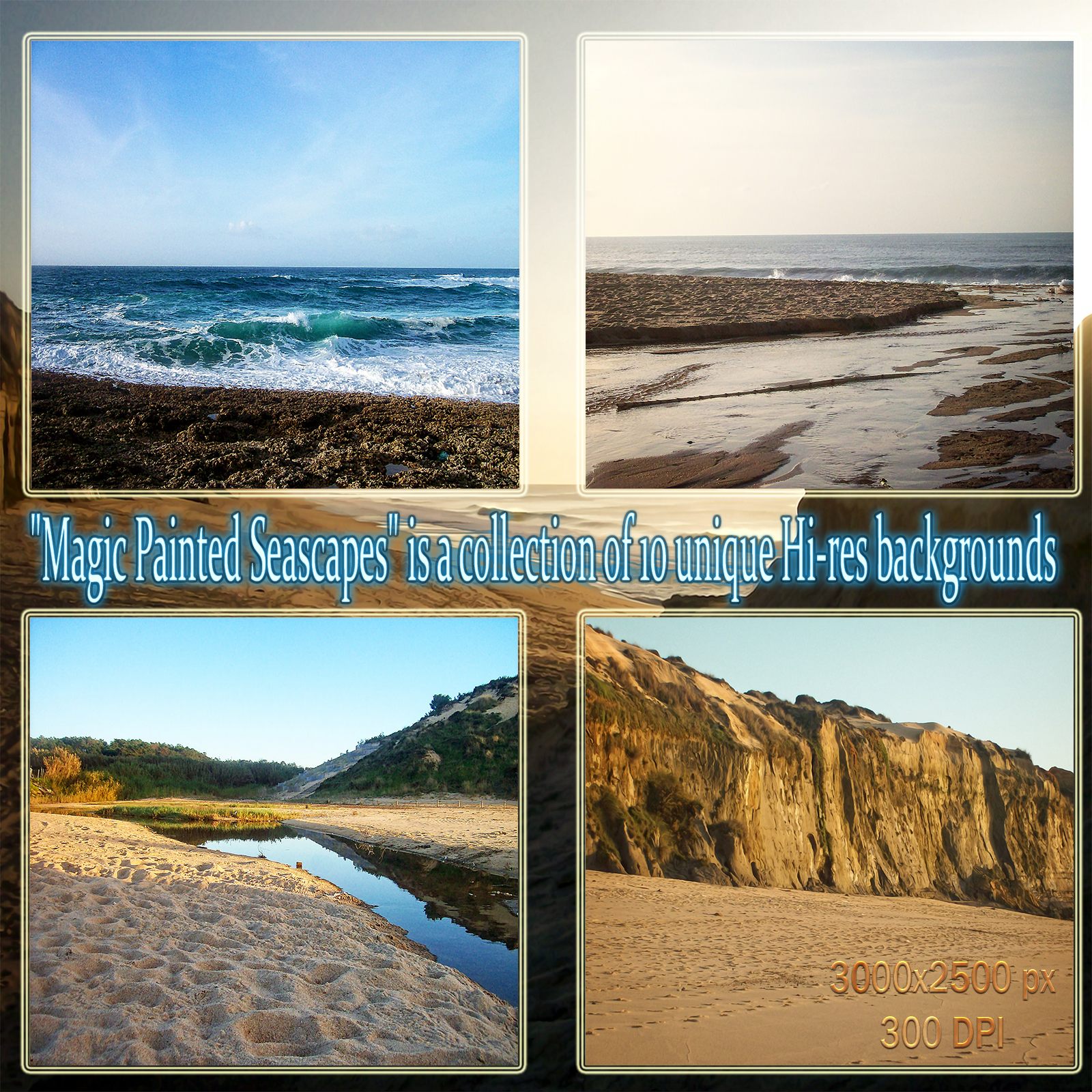 Magic Painted Seascapes- Backgrounds by N/A