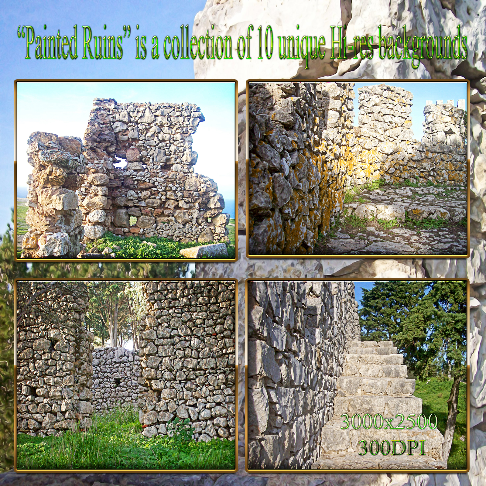Painted Ruins: Backgrounds by N/A