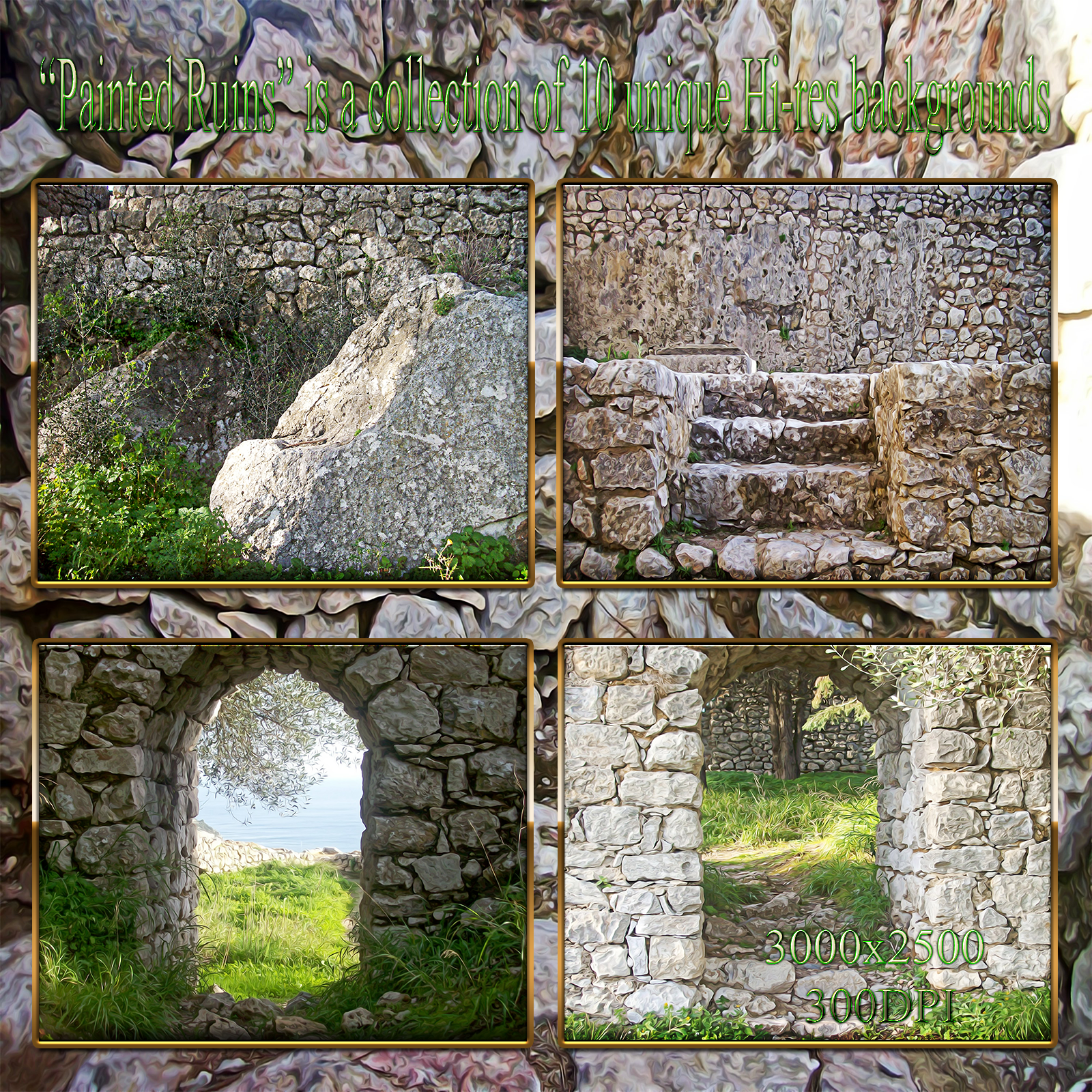 Painted Ruins: Backgrounds by N/A