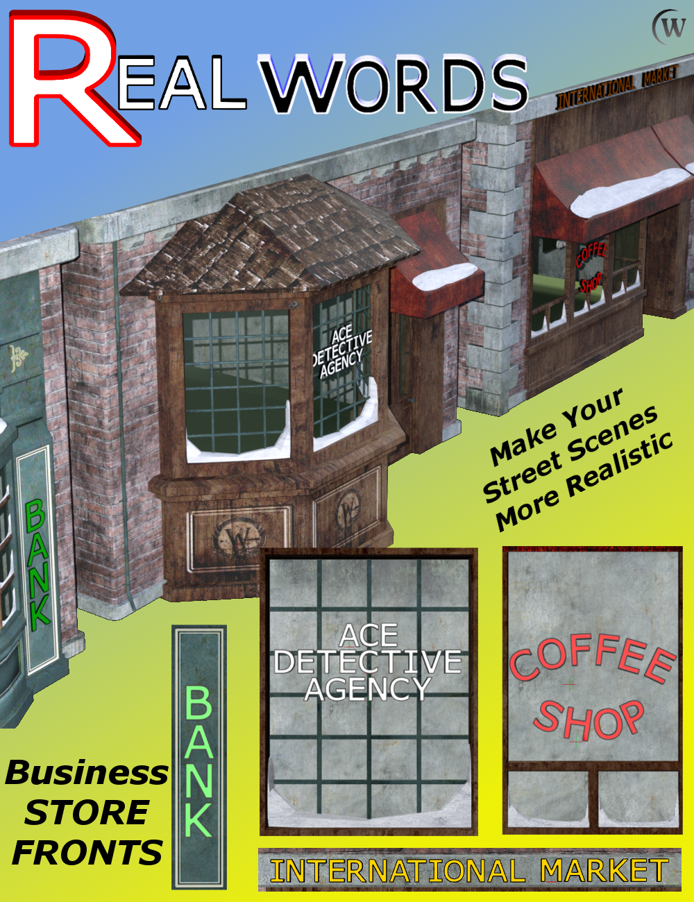 REAL-WORDS: Business Storefronts for Daz Studio by N/A