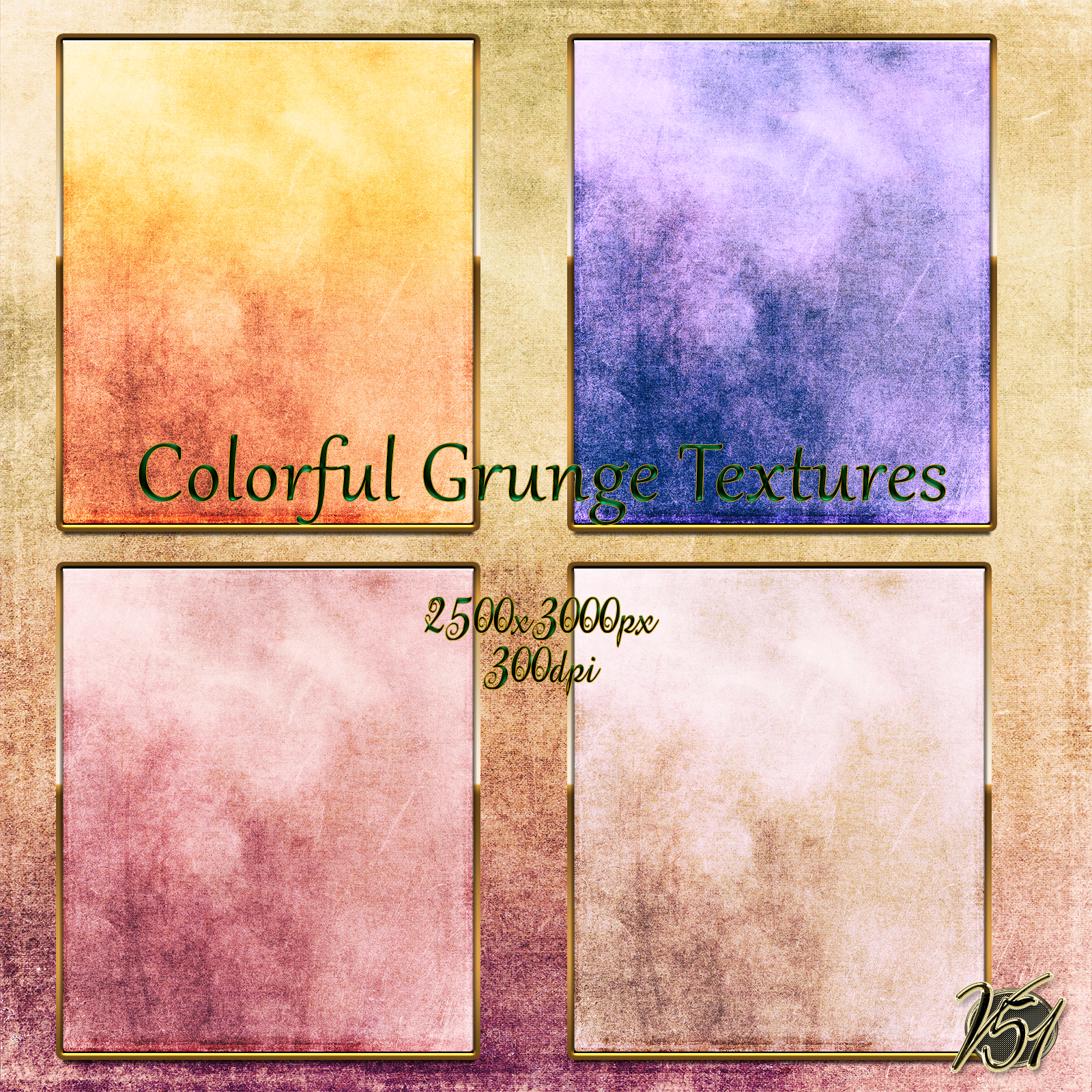 Colorful Grunge Textures by N/A