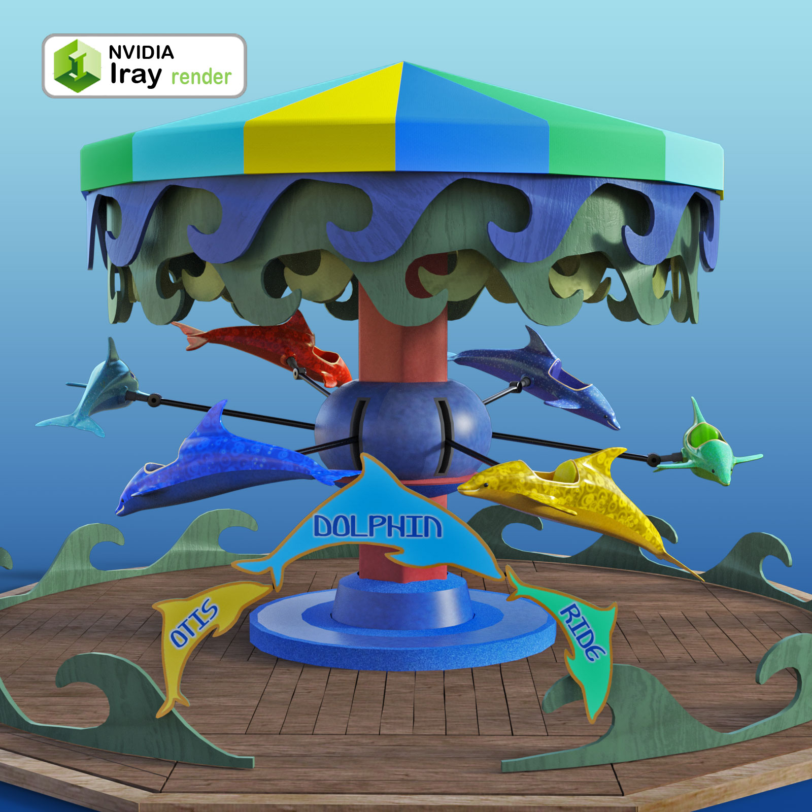 Otis Carnival Fun Fair Dolphin Ride by N/A