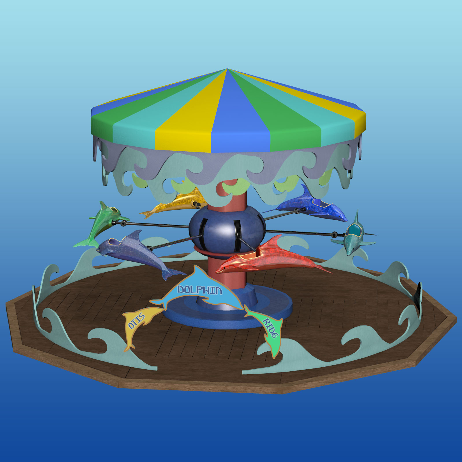 Otis Carnival Fun Fair Dolphin Ride by N/A