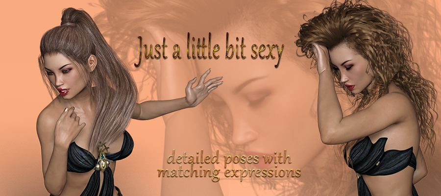 Just a little bit Sexy Poses and Expressions for G3F / V7 by N/A