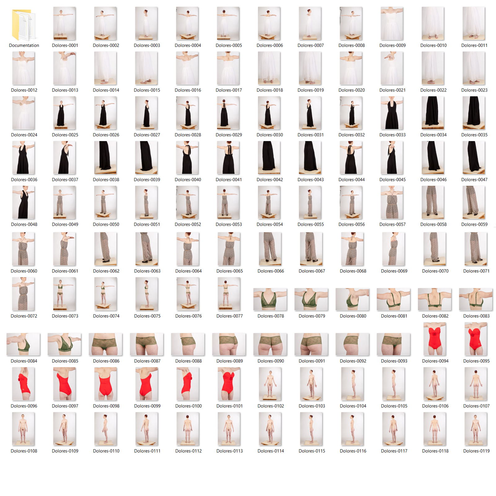 Dolores: Nude Female Full Figure Photo References by N/A