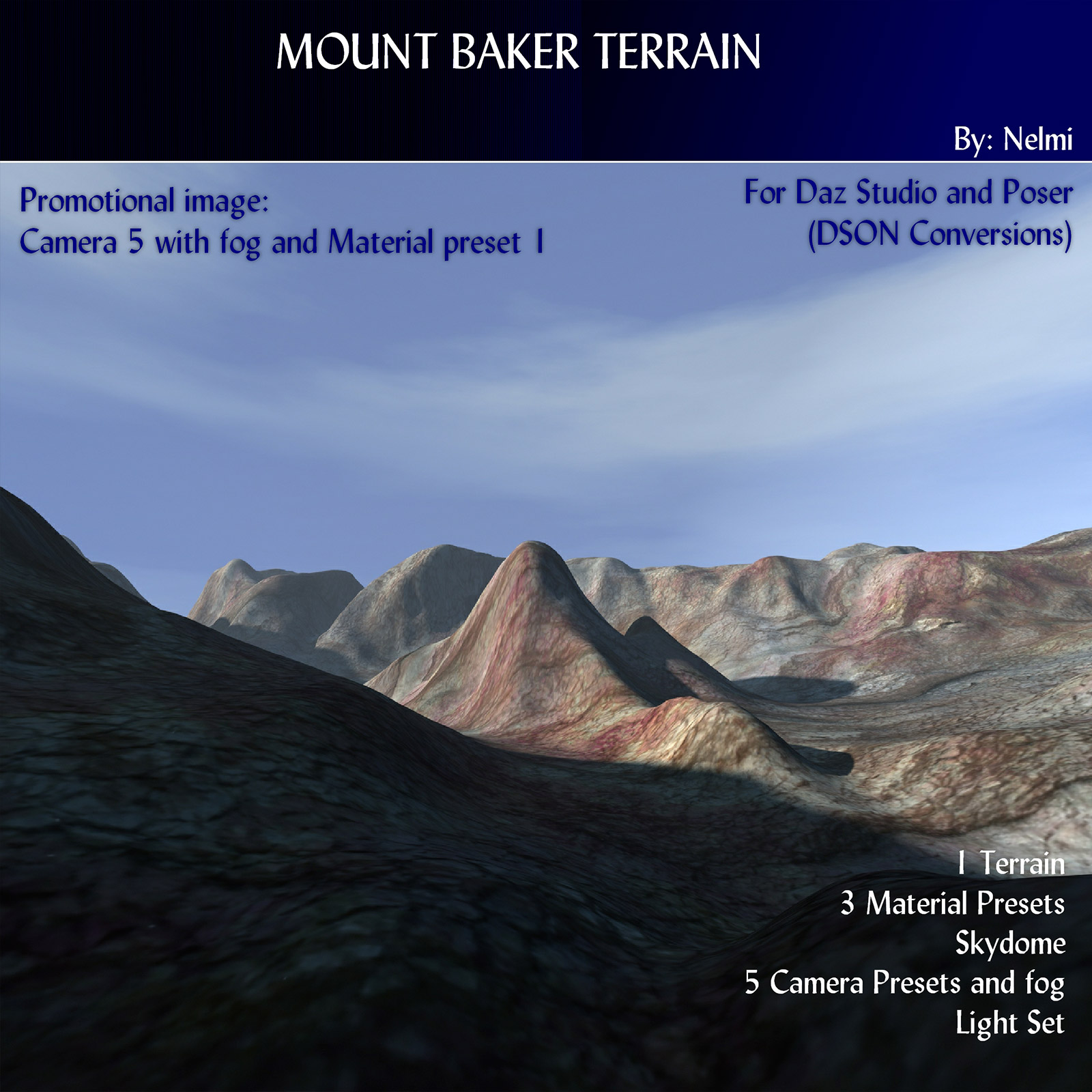 Mount Baker - Terrain for Daz Studio and Poser by N/A