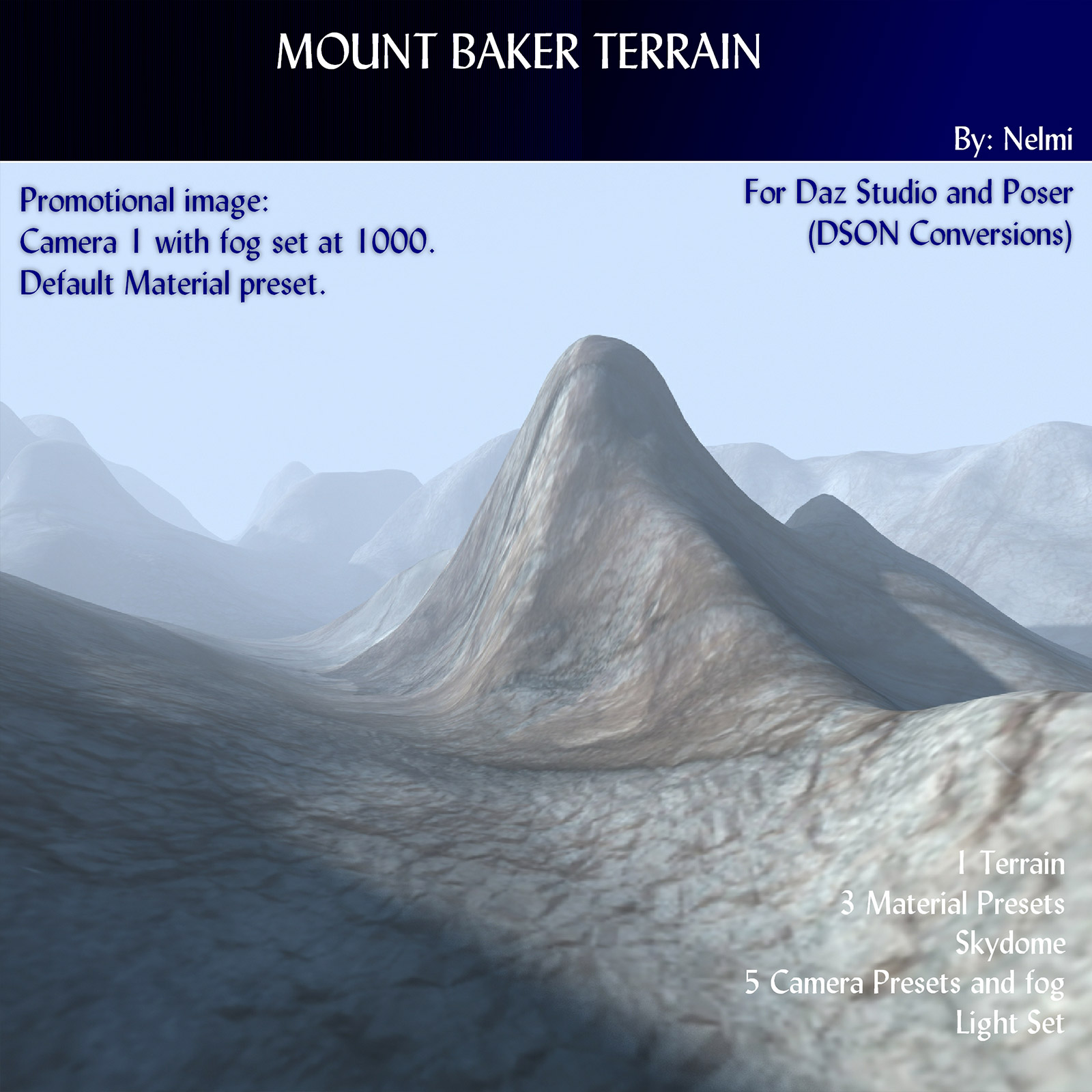 Mount Baker - Terrain for Daz Studio and Poser by N/A