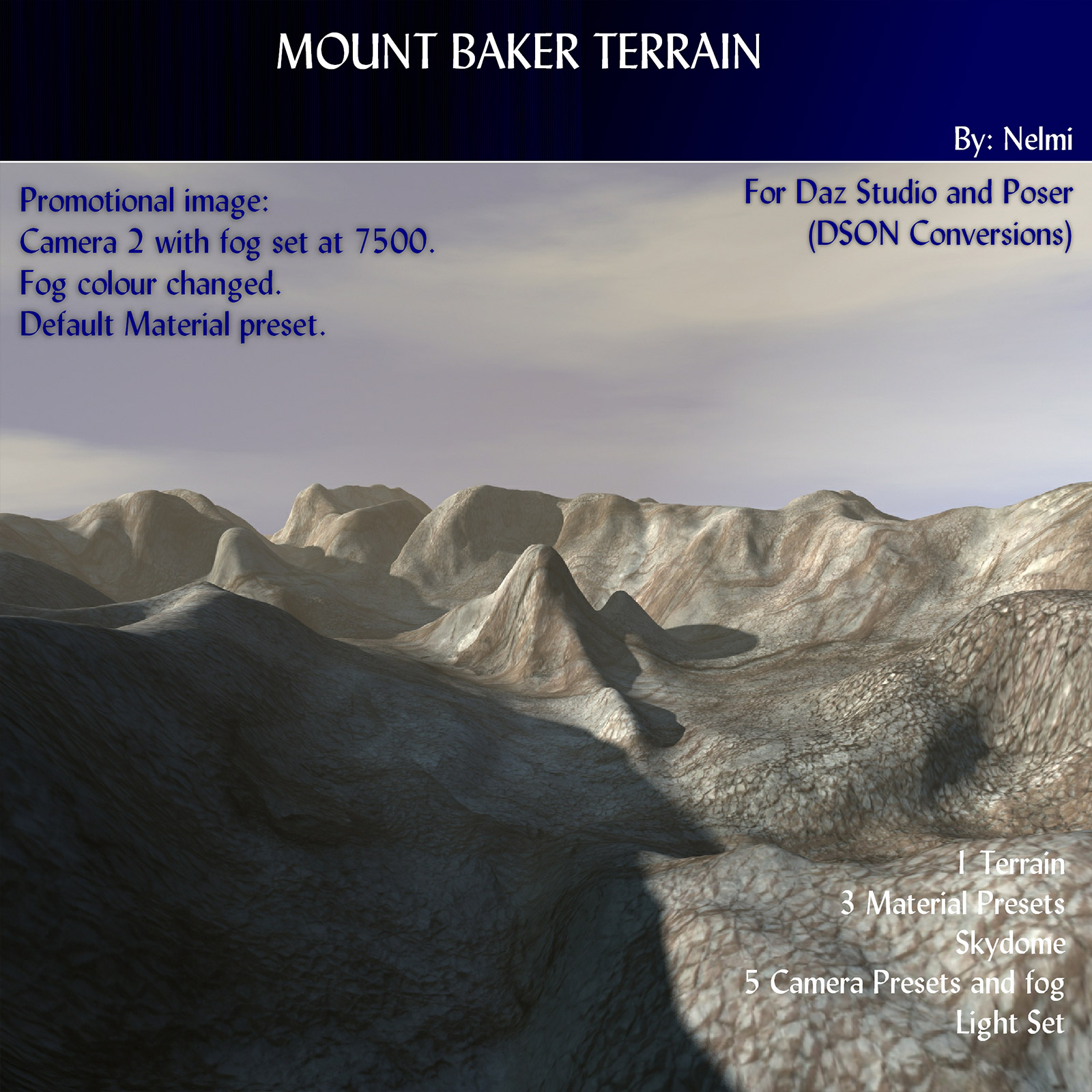 Mount Baker - Terrain for Daz Studio and Poser by N/A