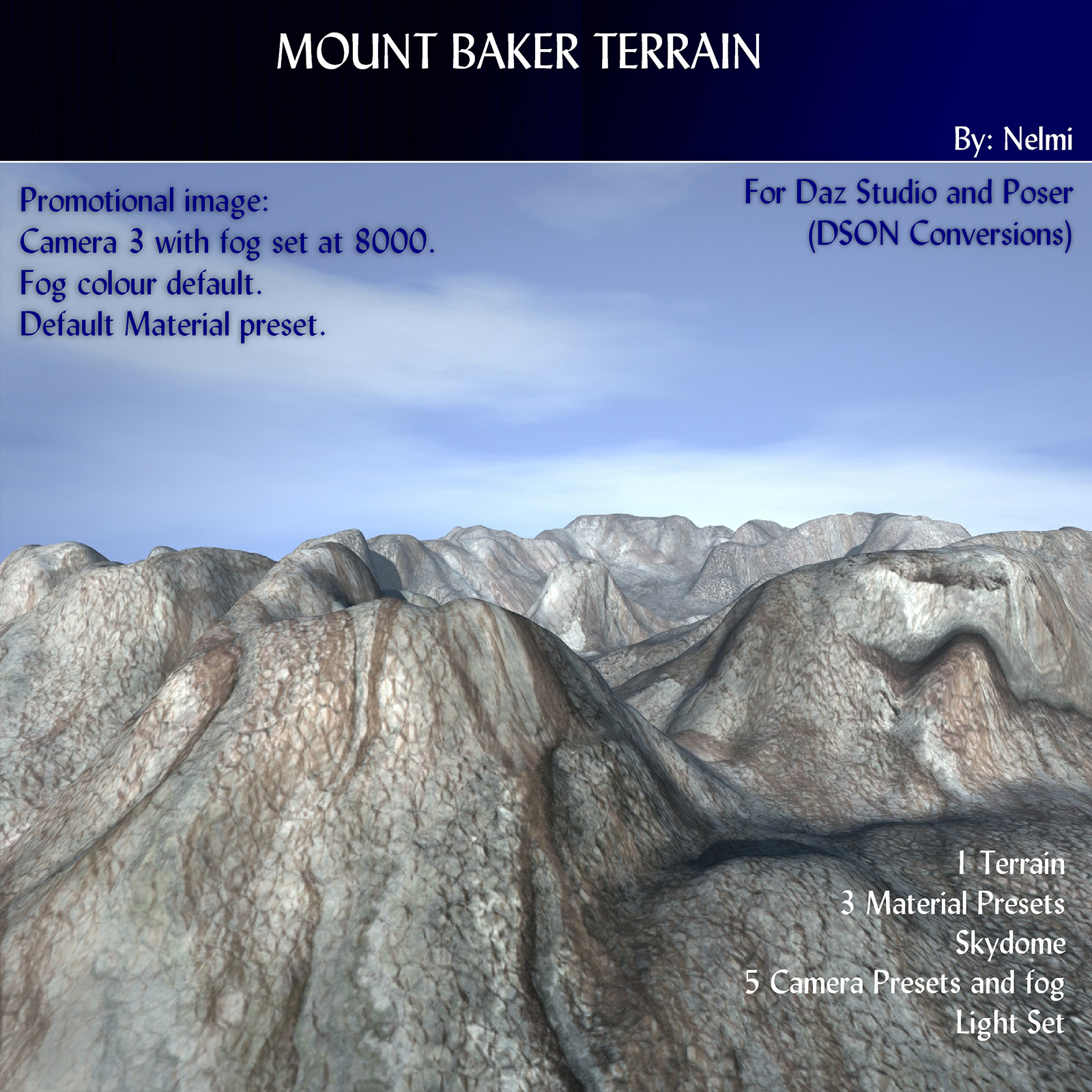 Mount Baker - Terrain for Daz Studio and Poser by N/A