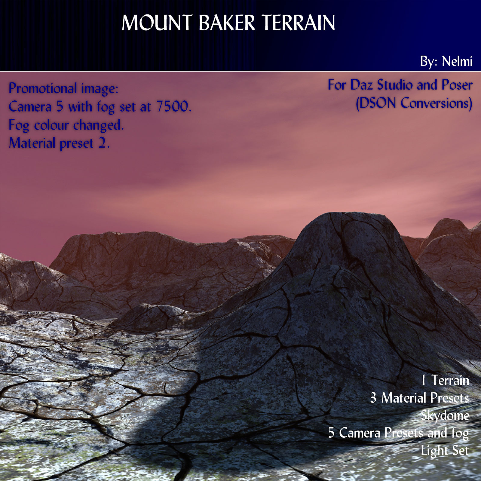 Mount Baker - Terrain for Daz Studio and Poser by N/A