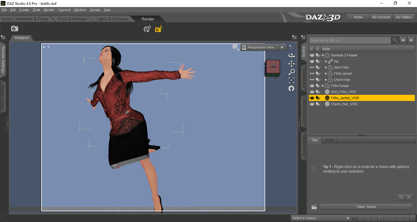 Daz Studio bridge for VWD Cloth and Hair by N/A