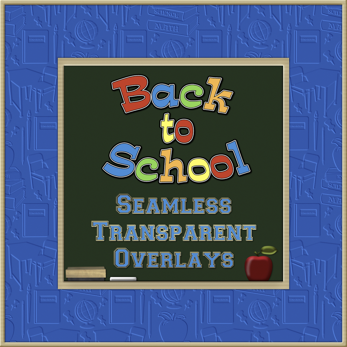 Back To School Seamless Transparent Overlays by N/A