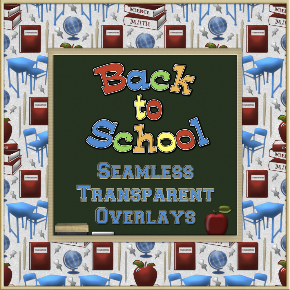 Back To School Seamless Transparent Overlays by N/A