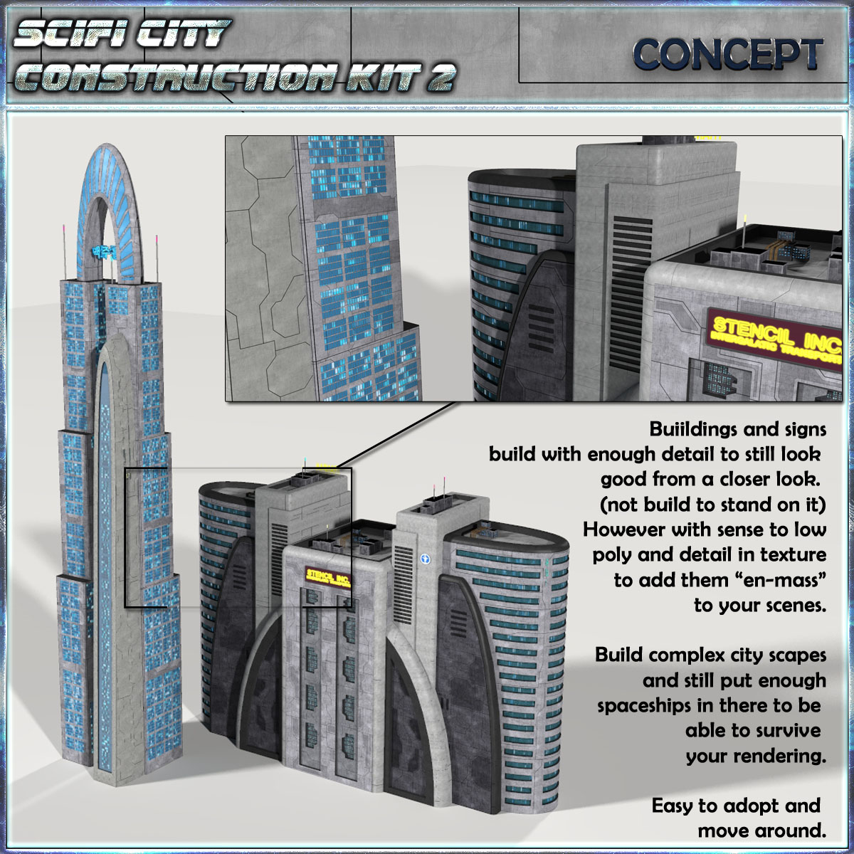 SciFi City Construction Set 2 by N/A
