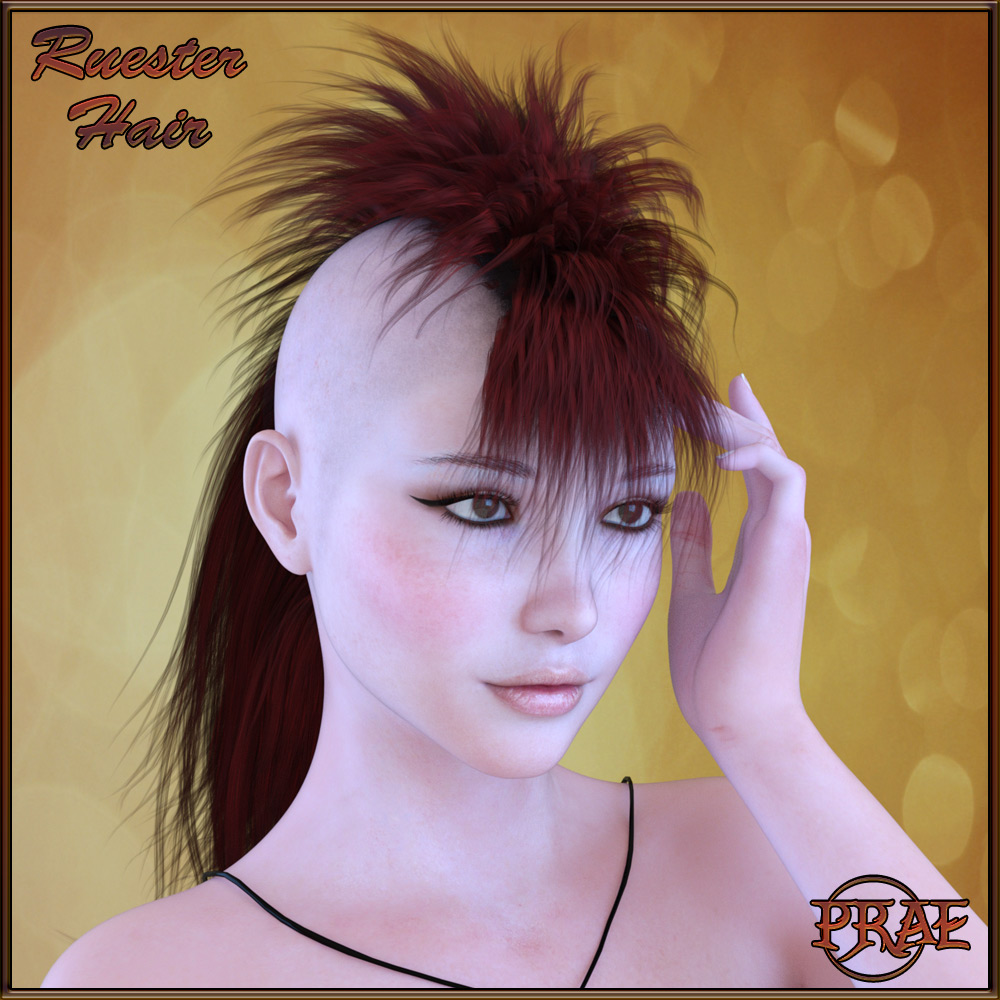 Prae-Ruester Hair For Genesis 3 by N/A